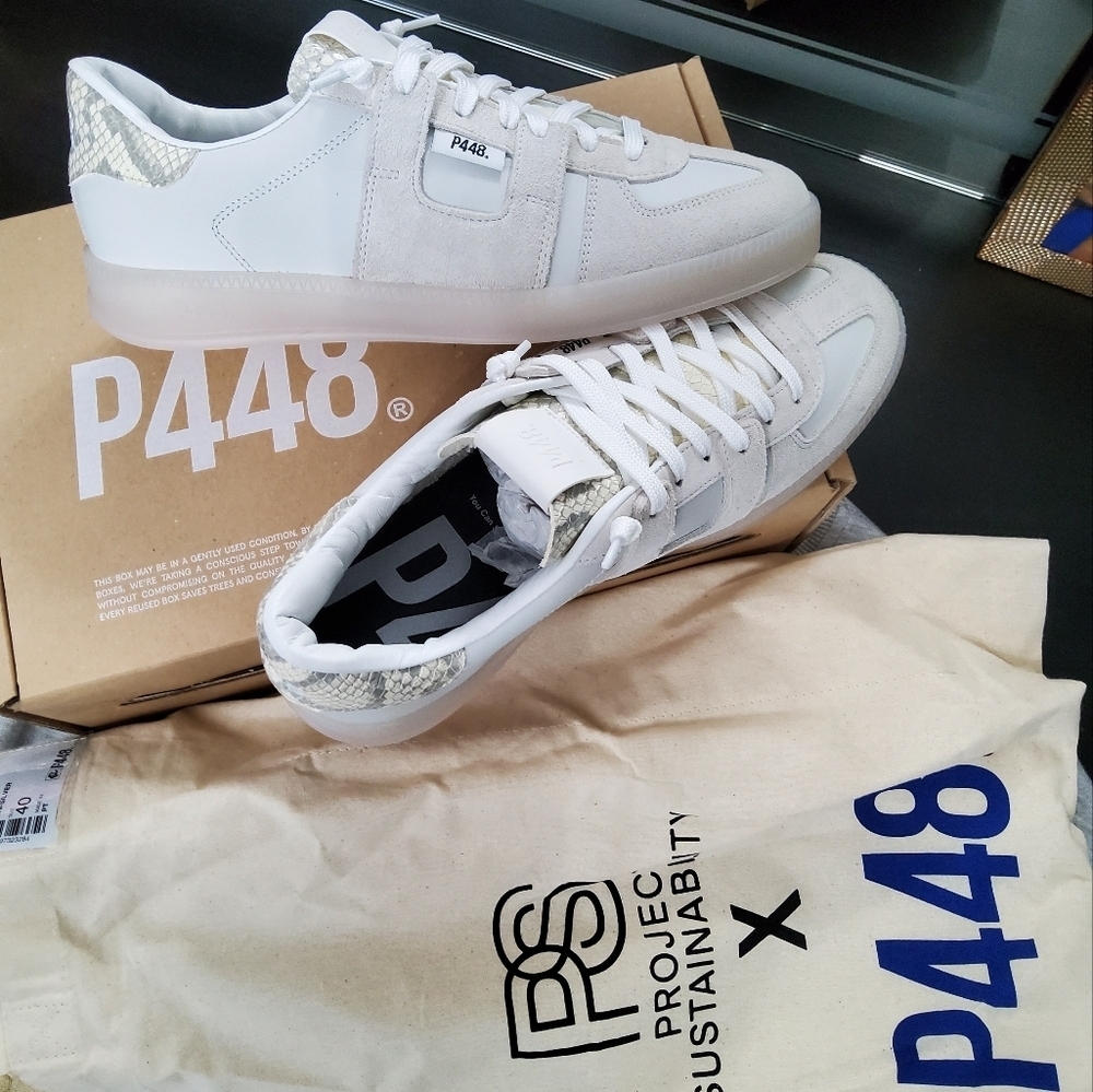 P448 Sneakers with Snakeskin Trim - Picture 4 of 7